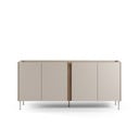 Krem/u prirodnoj boji komoda u dekoru hrasta 180x82x40 cm Lucile – Marckeric