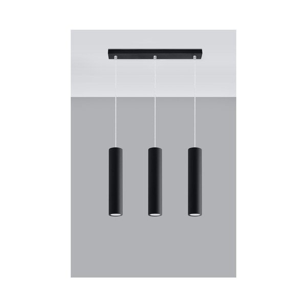 Crna metalna viseća svjetiljka Castro – Sollux-image-2