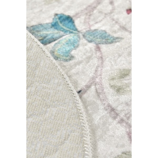 Siva od samta kupaonska prostirka ø 100 cm Vintage Flower – Foutastic-image-2