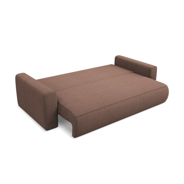 Ružičasta sklopiva/s prostorom za odlaganje sofa 238 cm Kapua – Makamii-image-4