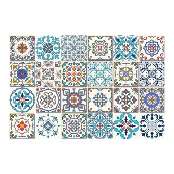 Set od 24 naljepnice Ambiance Madeira, 15 x 15 cm-image-1