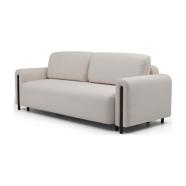 Sivo-bež sklopiva/s prostorom za odlaganje sofa od bouclé tkanine 244 cm Arcadova – ELTAP-image-2