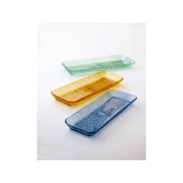 Narančasti stakleni tanjur za posluživanje 14x38 cm Kusintha – Bitz-image-3