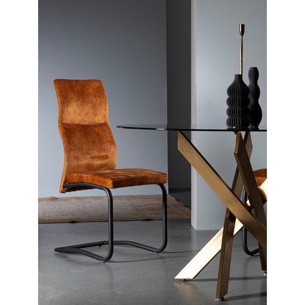 Konjak smeđa podstavljena blagovaonska stolica Thelma – Bizzotto-image-1