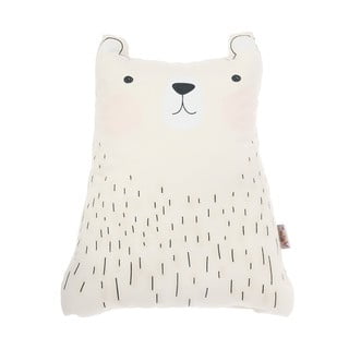 Bijeli pamučni dječji jastuk Mike & Co. NEW YORK Pillow Toy Bear Cute, 22 x 30 cm