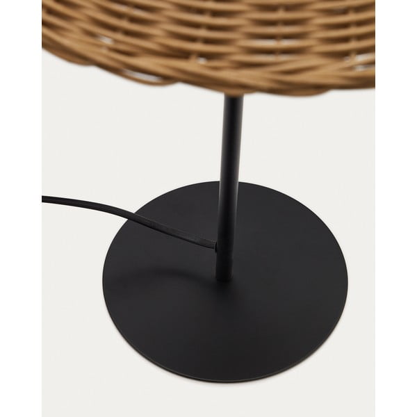 Crna/u prirodnoj boji stolna lampa sa sjenilom od ratana (visina 50 cm) Urania – Kave Home-image-3