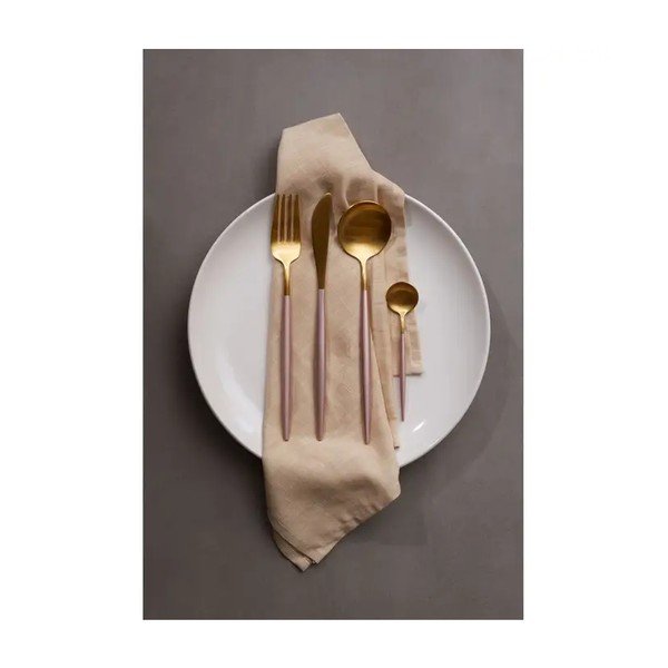 Pribor 16 kom od nehrđajućeg čelika u zlatnoj boji Avie – Premier Housewares-image-1