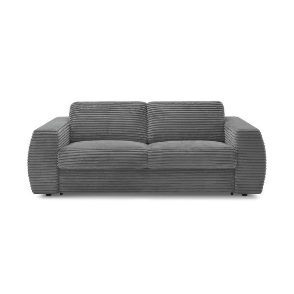 Tamno siva sofa za spavanje/sklopiva od samta 240 cm Hugo – Bobochic Paris