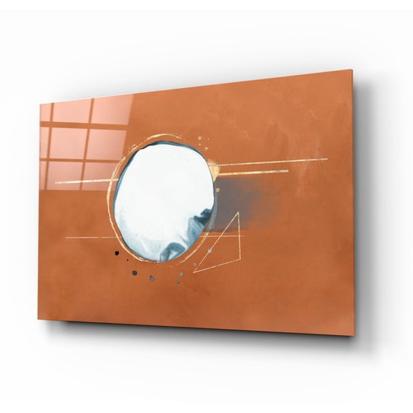 Staklena slika insigne apstraktnog cimeta, 72 x 46 cm