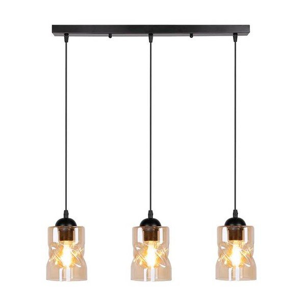 Crna visilica sa staklenim sjenilom 10x62 cm Felis - Candellux Lighting-image-2