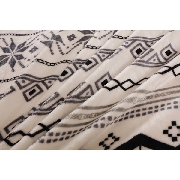 Crno-krem posteljina za krevet za jednu osobu od mikropliša 140x200 cm – My House-image-3