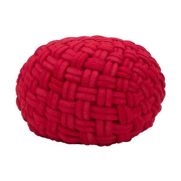 Vinsko crveni pouf Mauro Ferretti Rope, ø 50 cm-image-3