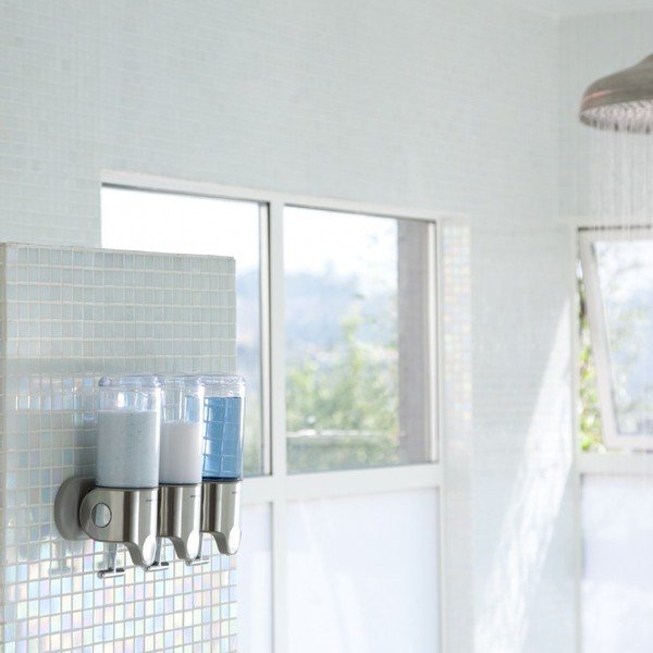 Zidni dozator sapuna od nehrđajućeg čelika srebrne boje 1.32 l - simplehuman-image-3