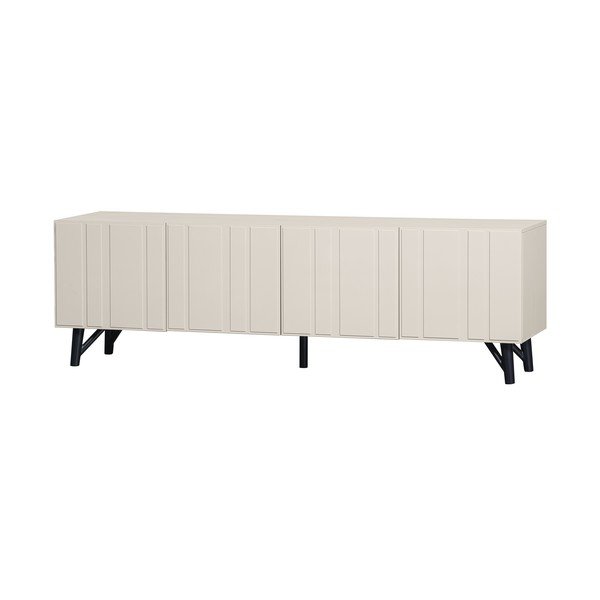 Krem TV komoda od masivnog bora 181x56 cm Miller – WOOOD-image-2
