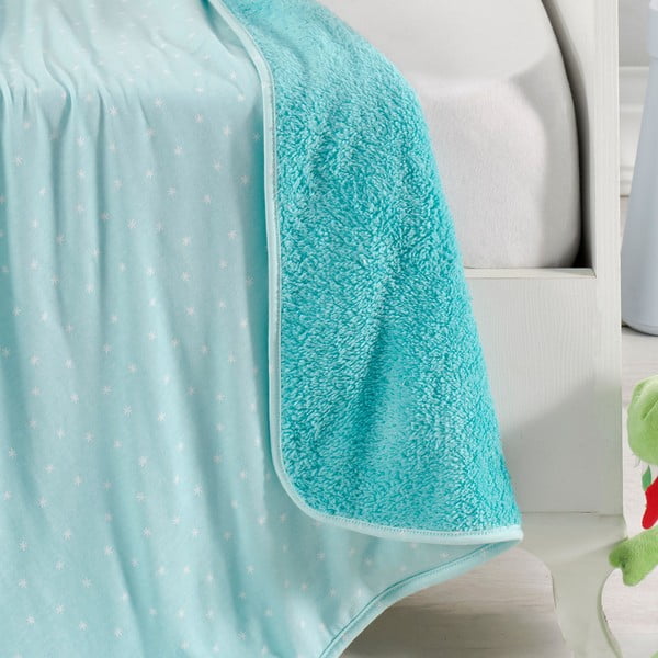 Tirkizni pamučni dječji pokrivač 100x80 cm Sunny - Mijolnir-image-1