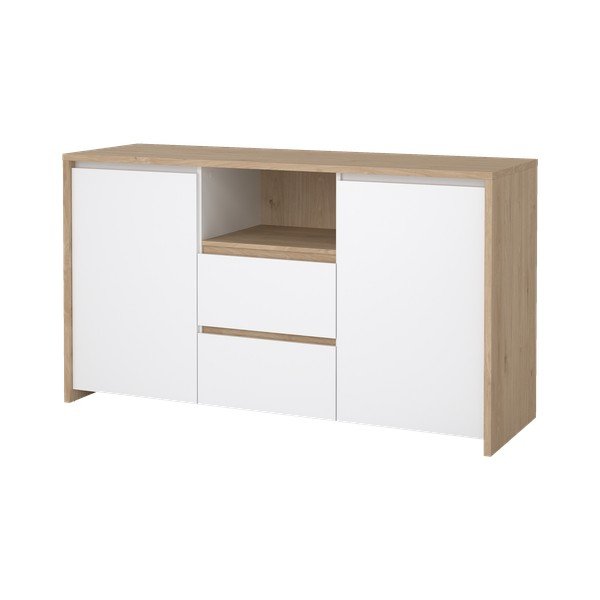 Bijela/u prirodnoj boji komoda u dekoru hrasta 149x84x48 cm Next – Tvilum-image-4