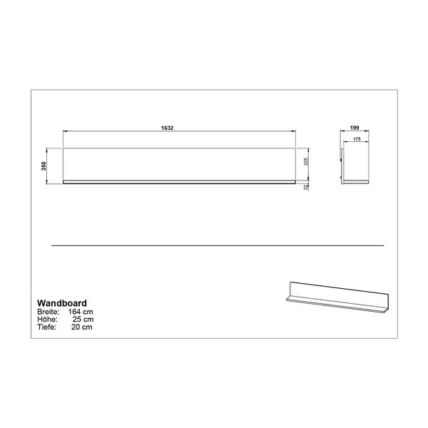 Sivo-bež polica u dekoru oraha California - Germania-image-3