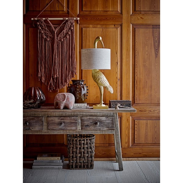 Stolna lampa u zlatnoj boji s tekstilnim sjenilom (visina 73 cm) Heron – Bloomingville-image-1