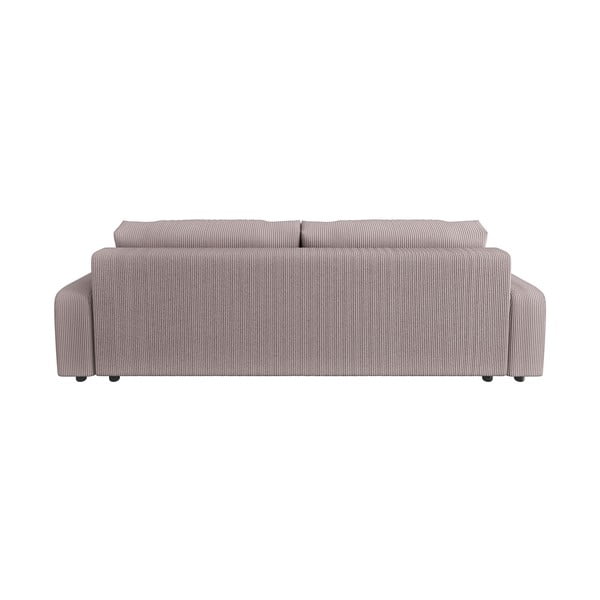 Svijetlo ružičasta sklopiva/s prostorom za odlaganje sofa od samta 234 cm Sara – Ropez-image-2