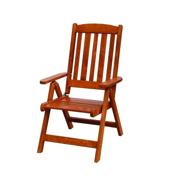 Smeđa vrtna stolica od masivnog drveta Luisa – Rojaplast