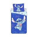 Plava pamučna dječja posteljina za krevet za jednu osobu 140x200 cm Lilo & Stitch "Aloha" – Jerry Fabrics