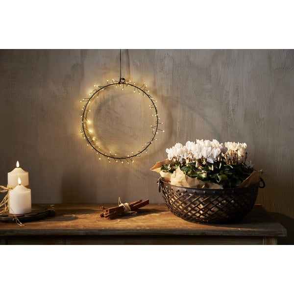 Crni svjetlosni ukras s božićnim motivom ø 30 cm Nike – Star Trading-image-2