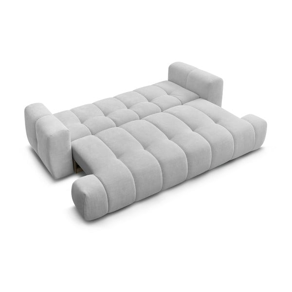 Svijetlo siva sklopiva/s prostorom za odlaganje sofa 251 cm Fuji – Bobochic Paris-image-4
