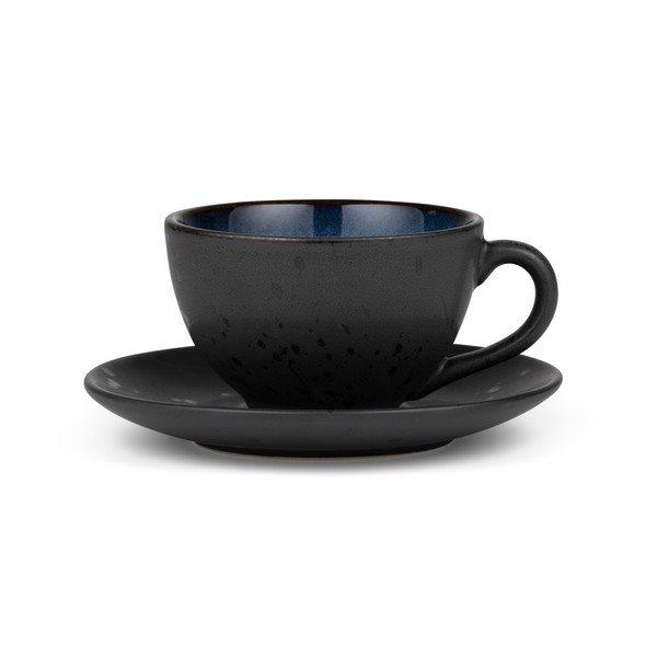 Crna/plava keramička šalica za cappuccino 240 ml Gastro Dark Blue/Black – Bitz