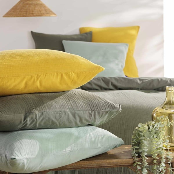 Bijela posteljina za krevet za jednu osobu od muslina 140x200 cm Angelia – douceur d'intérieur-image-3