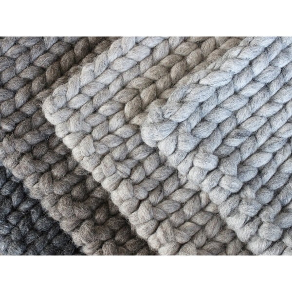 Metalik sivi tepih od vunenih pompona Wooldot Ball Rugs, 170 x 240 cm-image-3