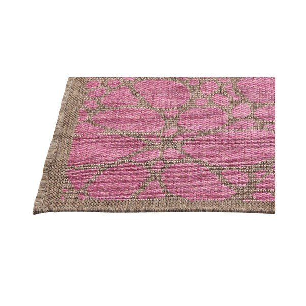 Ružičasti vanjski tepih Floorita Fiore, 135 x 190 cm-image-1