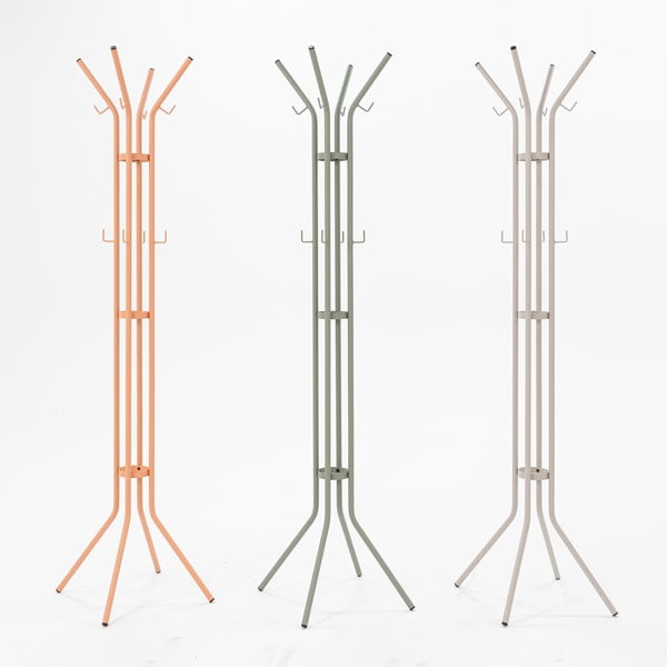 Prljavo zelena metalna vješalica ø 40x170 cm Jessy – Spinder Design-image-2