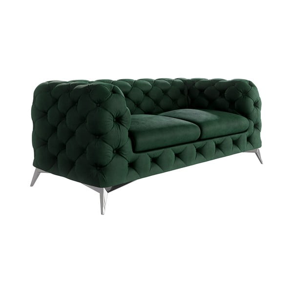 Tamno zelena baršunasti sofa 185 cm Chelsea – Ropez-image-1