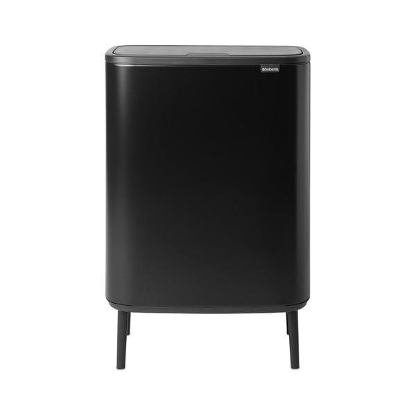 Mat crna željezna kanta za smeće na dodir 60 l Bo Touch Bin Hi – Brabantia-image-4