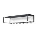 Crna metalna zidna vješalica s policom 100 cm Rex – Spinder Design