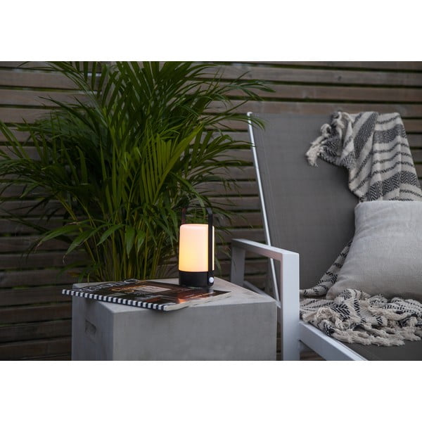 Crno-bež LED lampa Star Trading Flame, visina 19 cm-image-3