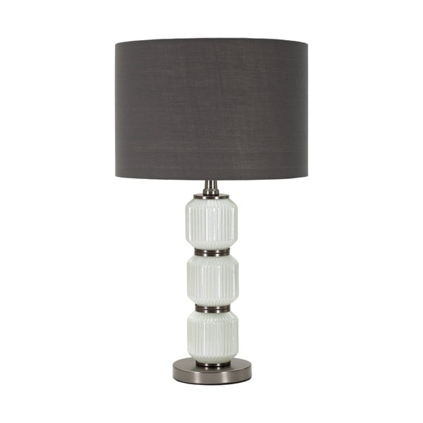 Siva stolna lampa s tekstilnim sjenilom (visina 57 cm) Bright – Mauro Ferretti