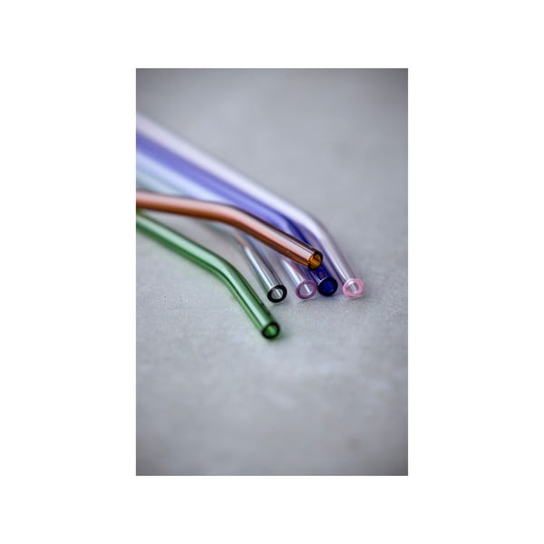 Staklene slamke u setu 4 kom sa četkom za čišćenje – Lyngby Glas-image-2