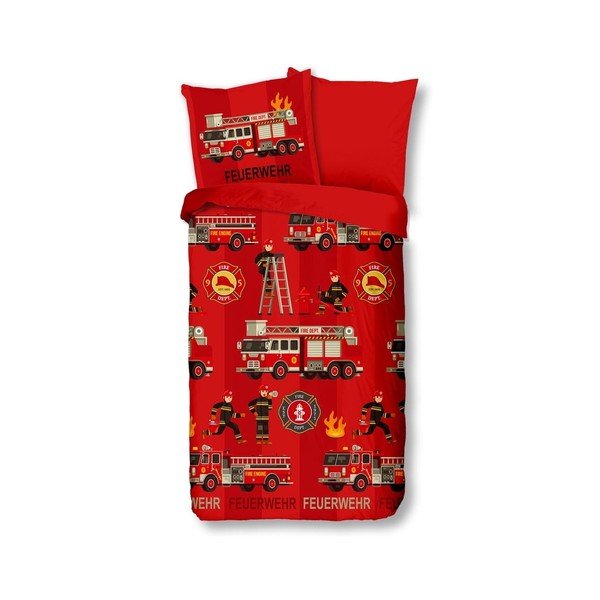 Dječja crvena posteljina od pamuka Good Morning Hasič