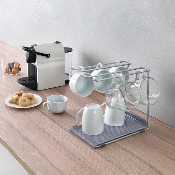 Željezan stalak za čaše u srebrnoj boji Calix – Metaltex-image-1