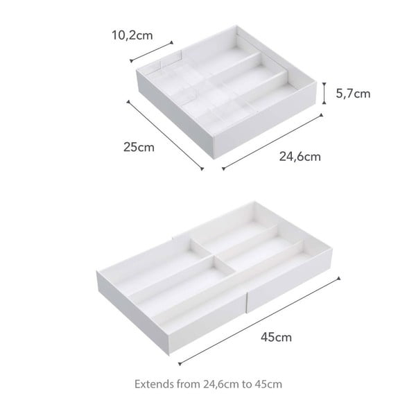 Bijela pregrada za ladice u kuhinji YAMAZAKI Tower-image-3