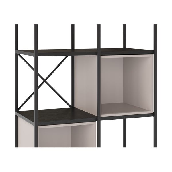 Crna/krem biblioteka 71x179 cm Anya – Marckeric-image-4