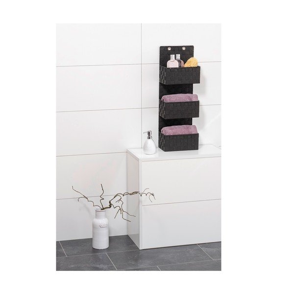 Crni trostruki kupaonski organizator Wenko Adria-image-3