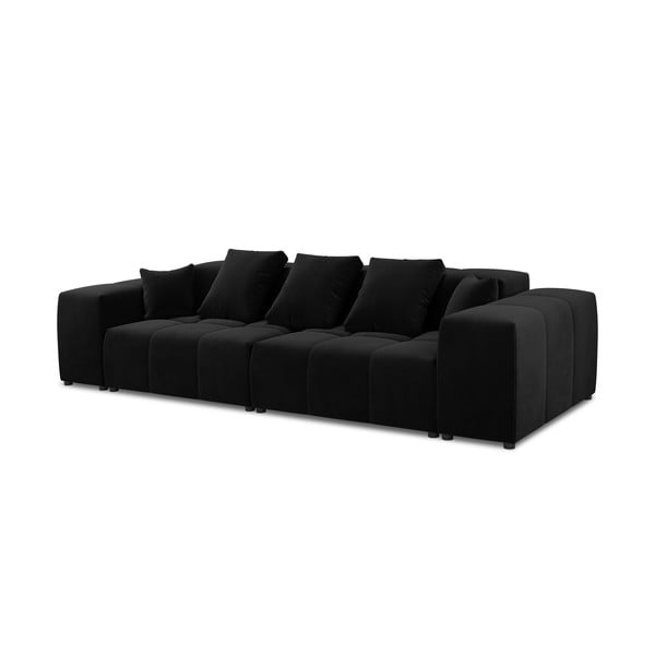 Crna baršunasta sofa 320 cm Rome Velvet - Cosmopolitan Design-image-2