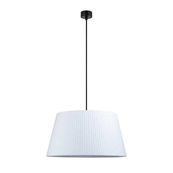 Bijela stropna svjetiljka s crnim kabelom Sotto Luce Kami, ⌀ 45 cm
