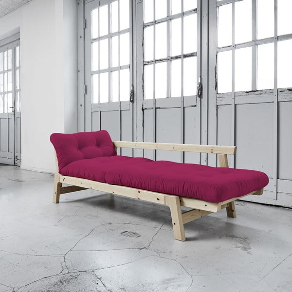 Sofa na razvlačenje Karup Step Natural / Pink