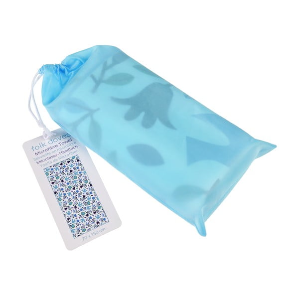 Plavo-bijeli ručnik od mikrovlakana Rex London Folk Doves, 70 x 150 cm-image-2