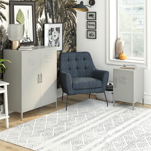 Svijetlo sivi metalni ormarić 79x100 cm Bradford – Støraa-image-1