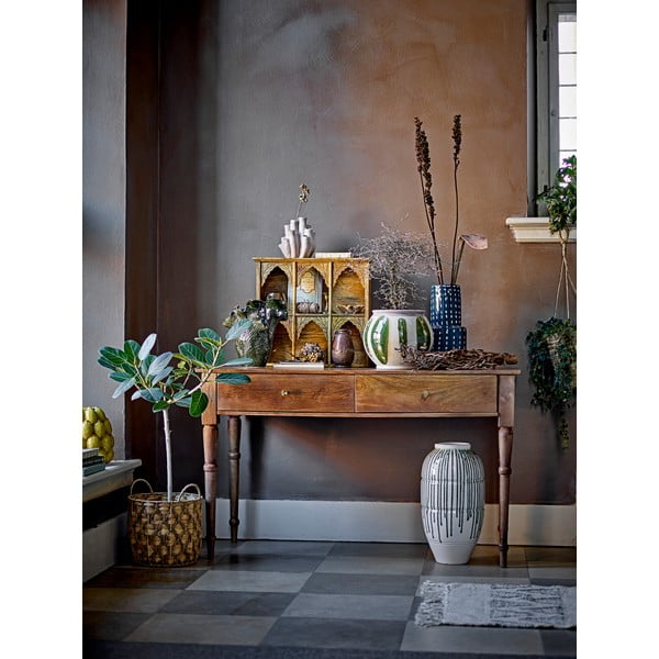 Smeđa ručno izrađena vaza od kamenine Reina – Bloomingville-image-1