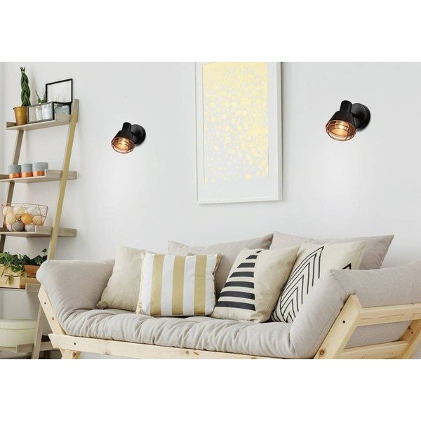 Crna metalna zidna lampa Neria - Candellux Lighting-image-1